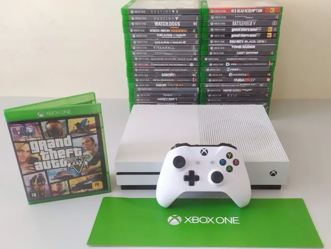 Xbox One S 4K + 200 JOGOS Parcelo em até 18X 