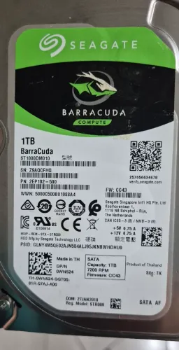 HD 3.5 polegadas 1Terabyte p/PC Seagate Barracuda