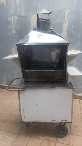Carrinho de espetinho de churrasco portaril