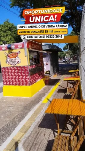 Food truck hot dog pronto pra trabalhar