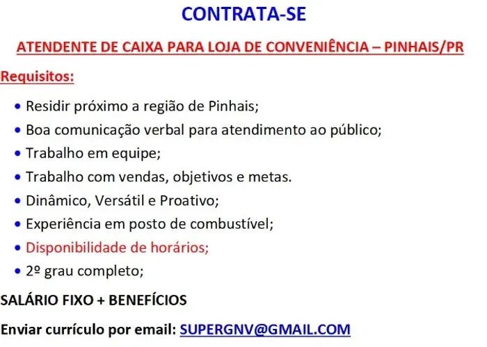 Caixa para Loja de Conveniencia Posto Combustivel - Pinhais
