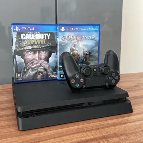 Ps4 Slim com jogos e Garantia