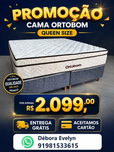 cama queen da ortobom super oferta