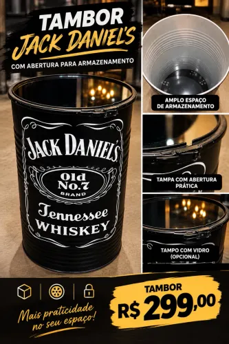 Tambor com abertura ? Jack Daniels ?