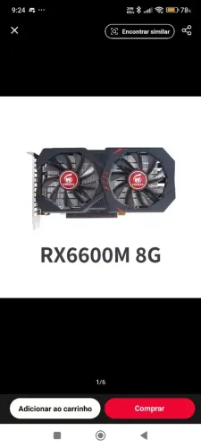 Placa de vídeo radeon 6660m