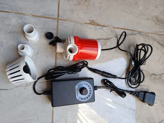 Bomba eletrônica 1000 l/h 12v com/sem controlador de potência para aquário, fontes e lagos