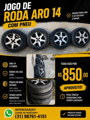 Jogo de roda aro14