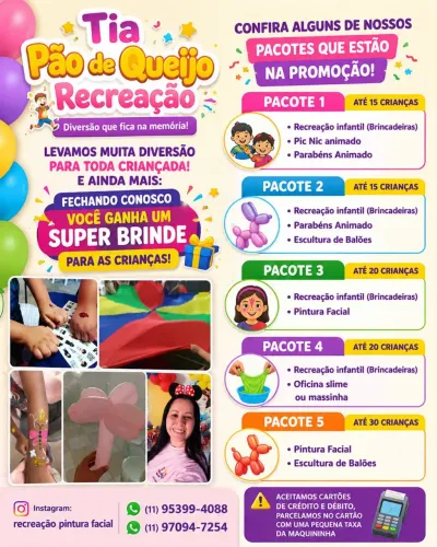 RECREAÇÃO E MUITA DIVERSÃO PARA SUA FESTA