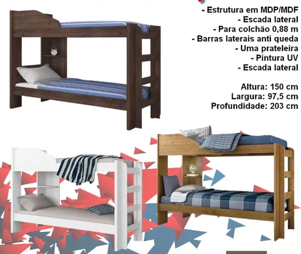 Quarto beliche com nicho