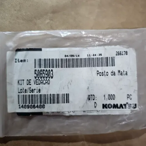 Equipamentos komatsu kit vedação bloco hidráulico original 5065903