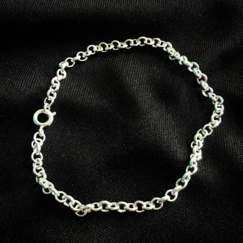 Pulseira elo português | banhada/folhada a Prata 925