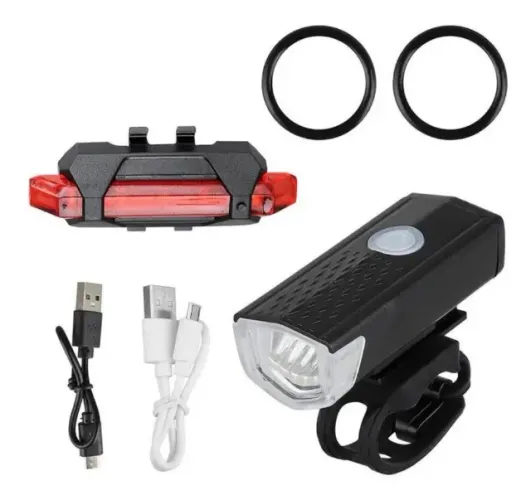 Farol Bike Led Bicicleta Dianteira + Traseira - Bem Forte USB