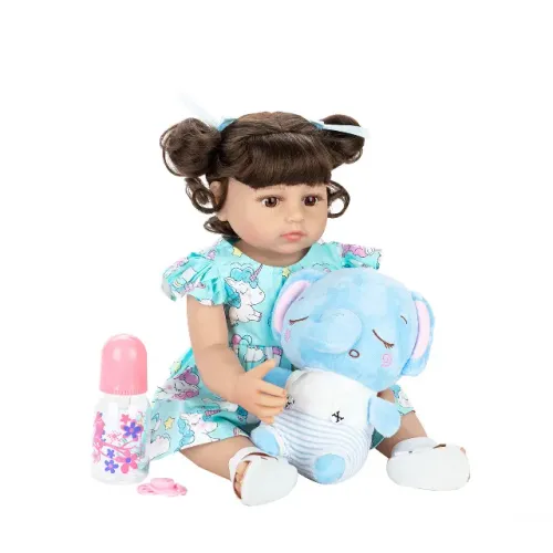 Boneca Bebê Reborn - 100% Silicone + Acessórios