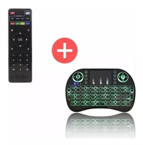 Controle Remoto E Teclado Smart Wireless Tv Box Pro 4k Novo<br><br>