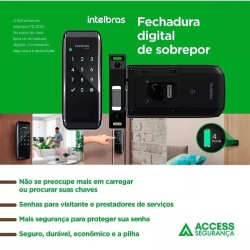 Fechadura digital Intelbras FD 1000.