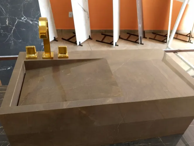 Pia de porcelanato para banheiro