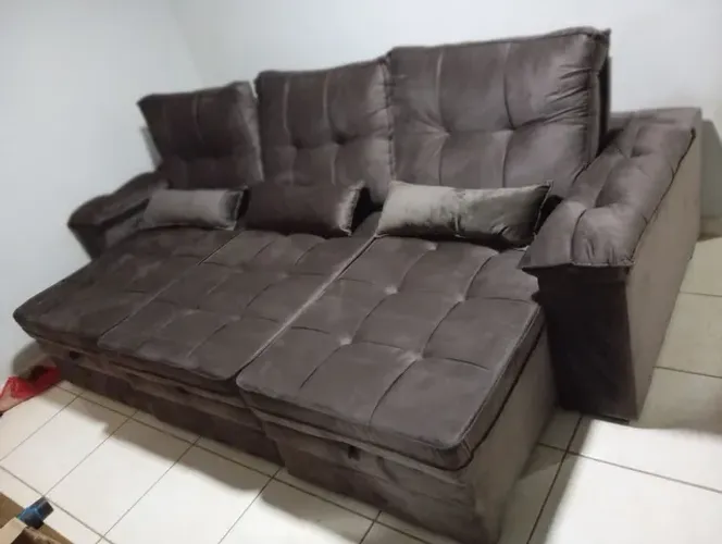 Sofá retrátil reclinável lux 2,90 cm ( PROMOCAO )