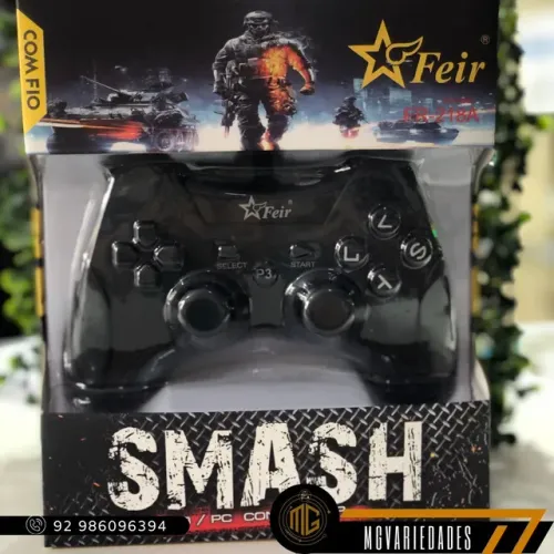 Controle Com Fio Usb 2 Em 1 Para Pc E Play 3/Ps3