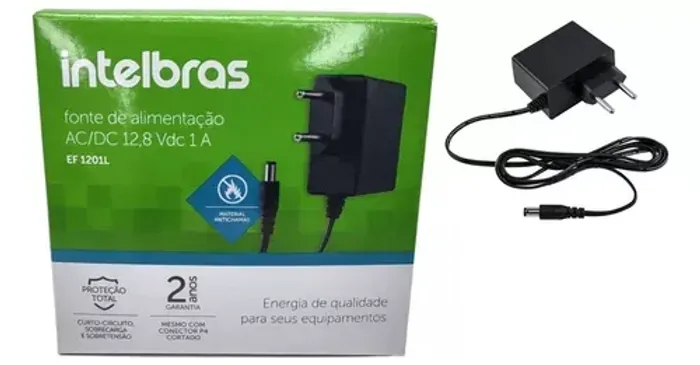 Fonte De Alimentação Ac/dc 12,8v 1a Ef 1201L - Intelbras