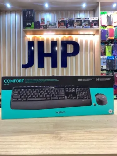 Combo Teclado e Mouse Sem Fio Logitech MK345 Portugues - Loja Física