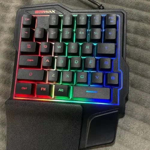 Lacrado Teclado Gamer Single Semi Mecânico Retro Iluminado RGB