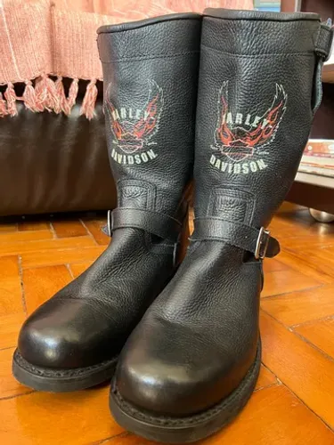 Bota Biker Couro Harley Davidson Couro Moto