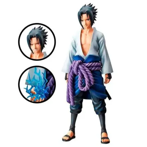 Boneco Naruto - Sasuke Uchiha - Figura de Ação - banpresto grandista 