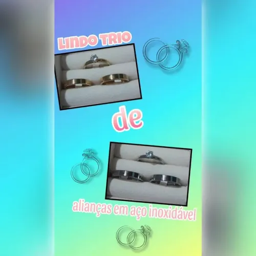 Par De Alianças + Anel Solitário.