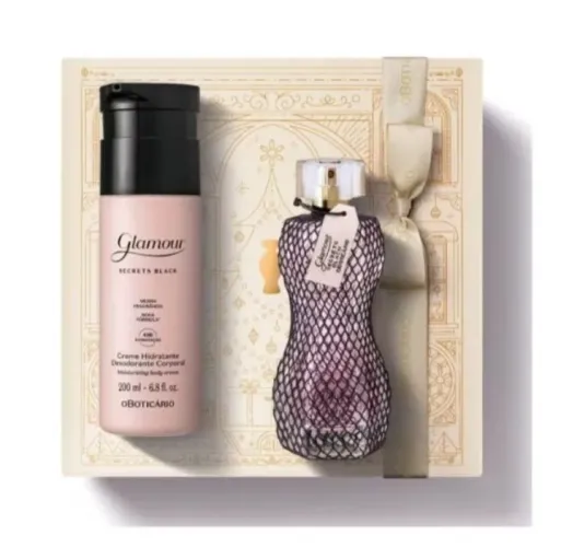 Kit Glamour Secrets Black - Desodorante Corporal e Perfume