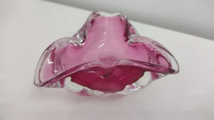 Cinzeiro Cristal Italiano cor Rosa