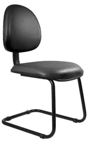Cadeira executiva baixa lisa base em S 