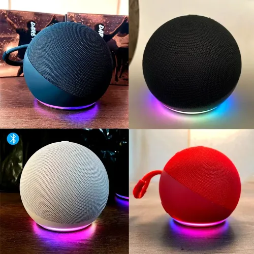 Caixa de Som Bluetooth Portátil com Luzes LED