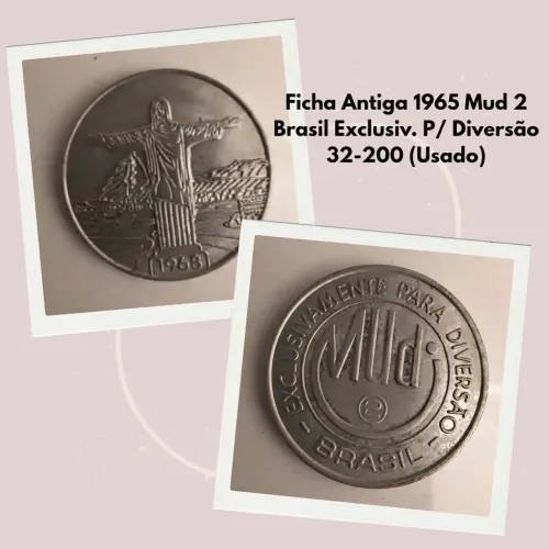 Ficha antiga para diversão - numismática 