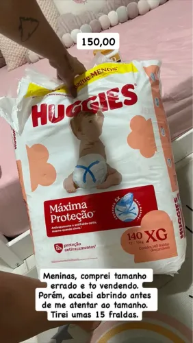 Fralda huggies xg