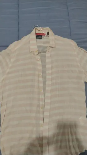 Camisa Listrada Masculina reserva original retrô linho fino 