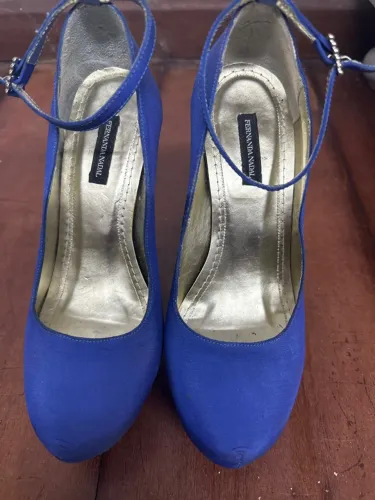Sapatos de Salto Azul Fernanda Nadal