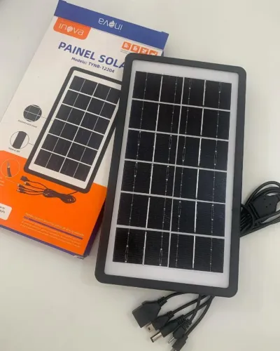 Carregador Portátil com Painel de Energia Solar Potência de 3v-5v NOVO