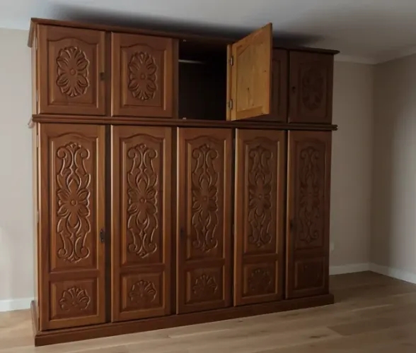 Guarda Roupa Antigo Madeira Cerejeira 5 Portas 5 Maleiros Usado Conservado