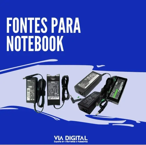 Carregadores para Notebooks Acer, HP, Samsung, Sony, Dell, Asus, Positivo, Lenovo e LG
