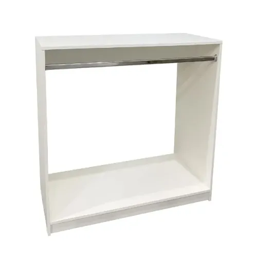 BALCÃO CENTRAL COM 2 ARARAS PARA LOJA DE ROUPA