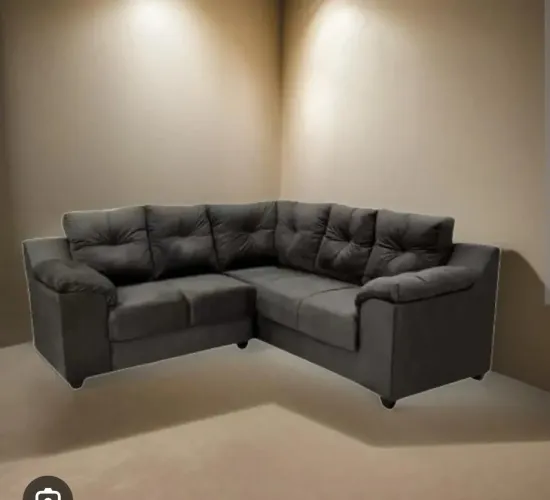 SOFA DE CANTO NOVO COM ALMOFADAS 