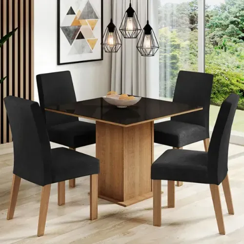 Mesa De Jantar Com 4 Cadeiras