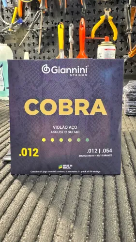 Cordas 012 para violão aço Bronze 85/15 Cobra Giannini encordoamento GEEFLKS