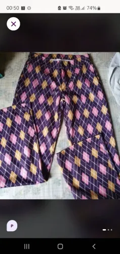 Calça xadrez tam P 