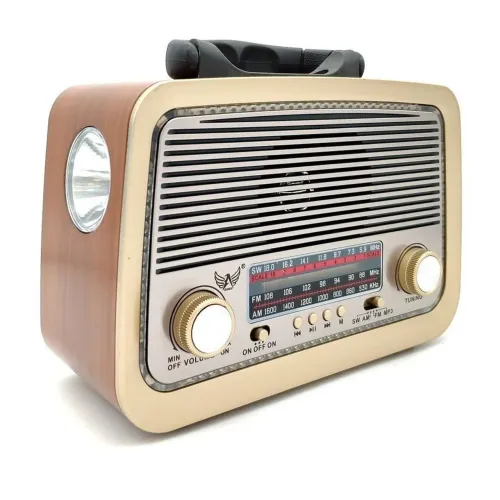 Rádio Vintage com Bluetooth e Lanterninha
