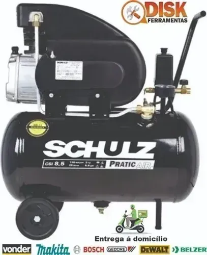 Moto Compressor Ar Profissional 8,5pés Pratic Csi 8,5 25l Schulz