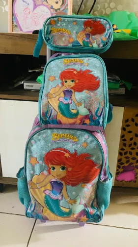 Bolsa escolar com rodinhas