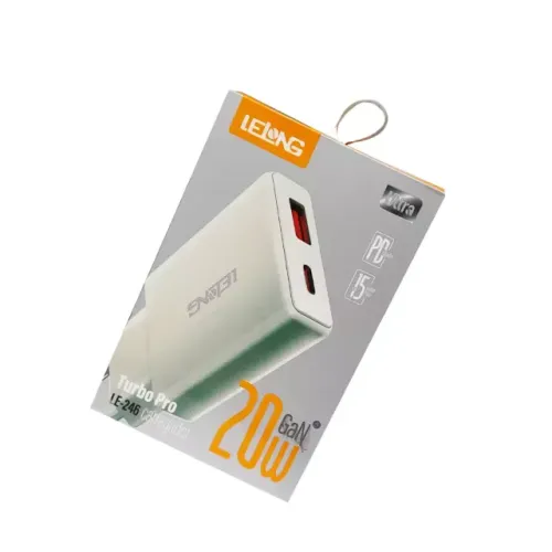 Tomada Turbo Pro 20w Porta Usb+Usb-C -Carregador Lelong Le-246 Loja Coimbra Computadores