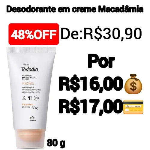 Desodorante em Creme Macadâmia-Natura