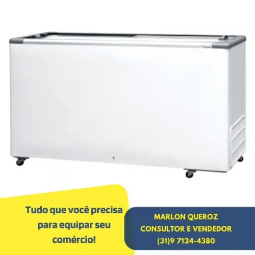 Freezer Horizontal Expositor Fricon 503L tampa de vidro HCEB 503